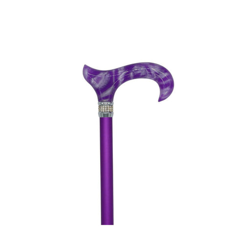 Classy Walking Canes Classy Walking Canes Adjustable Purple with Rhinestone Collar Walking Cane Dark Slate Blue