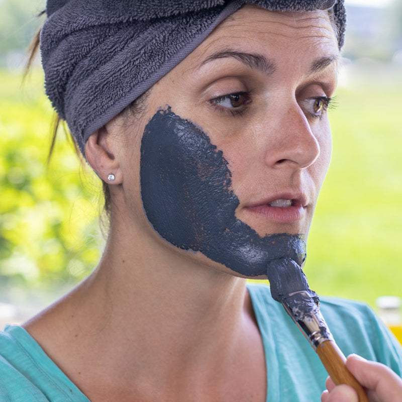 Chagrin Valley Soap & Salve Clay Face Mask: Activated Charcoal Face Mask Rosy Brown 4 fl oz Jar