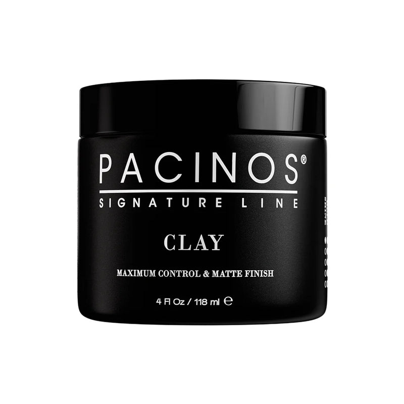 Pacinos Pacinos Signature Line Clay Maximum Control & Matte Finish 4 oz Hair Clay Black