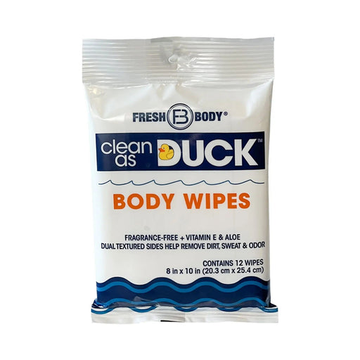 Fresh Body FB® Clean As Duck Body Wipes 12ct Light Gray 1 Pack