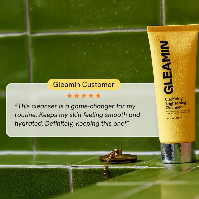 Gleamin Clarifying Brightening Cleanser Facial Cleanser Dark Olive Green
