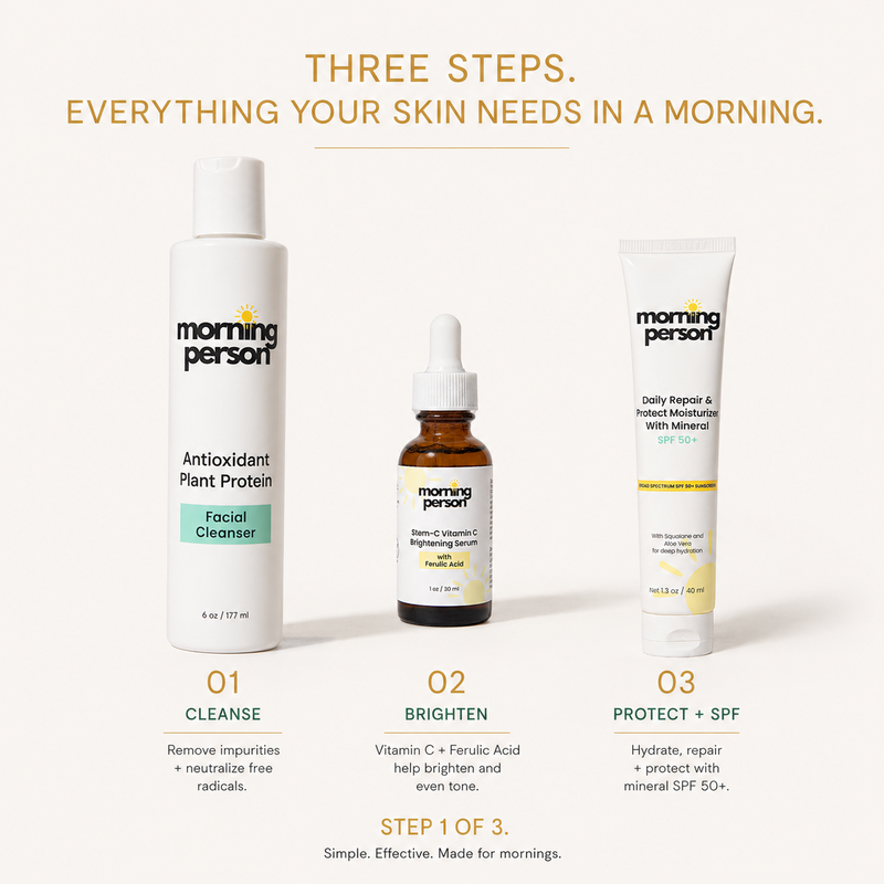 Morning Person Beauty Antioxidant Plant Protein Face Cleanser Cleanser White Smoke