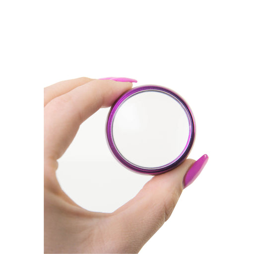 UberChic Beauty XL Clear Short Stamper in Purple Metal Tool Light Gray