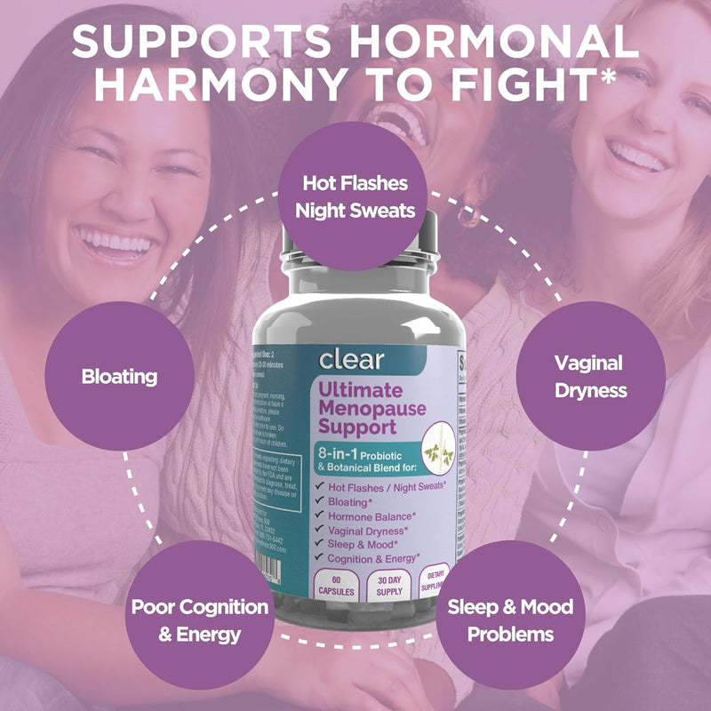 Clear Wellness 360 Clear Ultimate Menopause Support Dark Gray 3 Pack,1 Bottle,6 Pack
