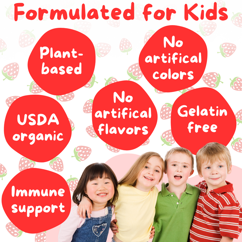 Clear Wellness 360 Clear Buddy Organic Kids Probiotic Gummies Probiotics Plus White Smoke
