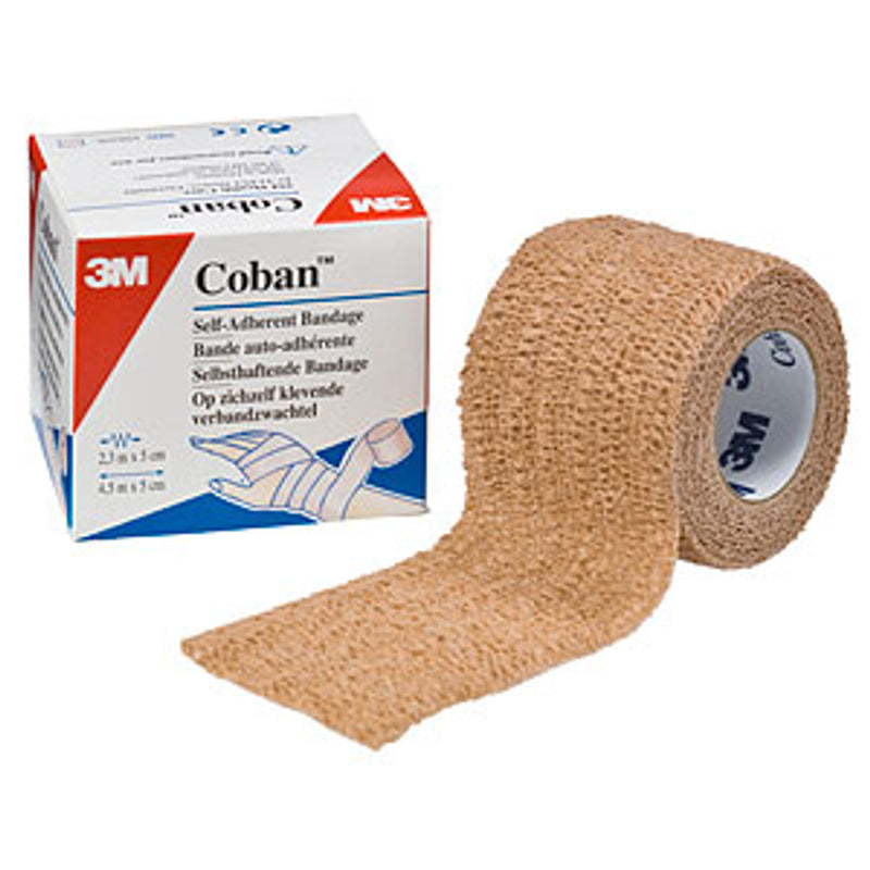 3M 3M Coban Self-Adherent Wrap, 4 Inch x 5 Yards, Tan Medical Tape & Bandages White Smoke