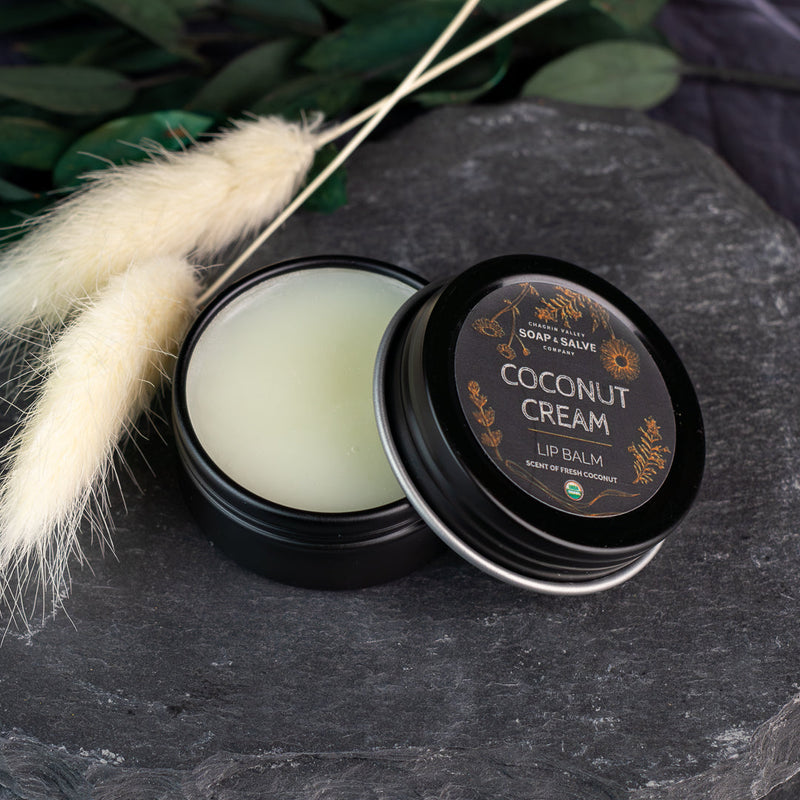 Chagrin Valley Soap & Salve Lip Balm: Coconut Cream Lip Balm Dark Slate Gray 0.5 fl oz Tin