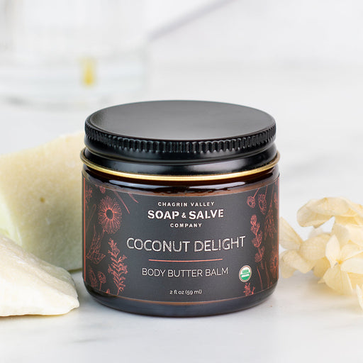 Chagrin Valley Soap & Salve Body Balm:  Coconut Delight Body Balm Dark Slate Gray 2 fl oz Jar
