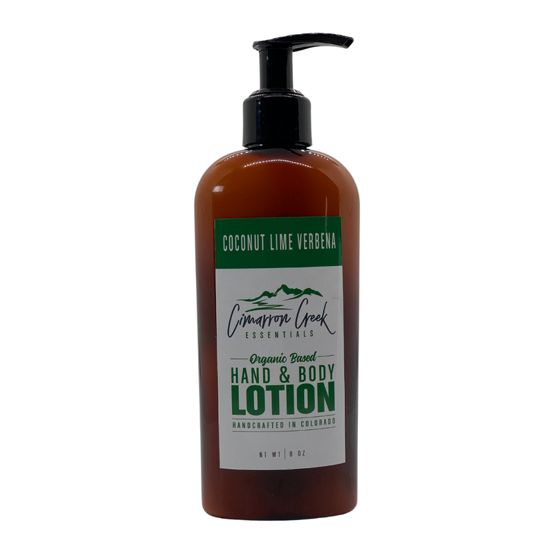 Cimarron Creek Essentials Coconut Lime Verbena Organic Hand & Body Lotion Lotion & Moisturizer Dark Slate Gray 8oz - Plastic Bottle