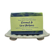 Fern Valley Soap Handmade Goat Milk Soap | Hydrating With Antioxidants | Tropical Coconut & Lime Verbena Scent Goat Milk Soap White Smoke