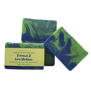Fern Valley Soap Handmade Goat Milk Soap | Hydrating With Antioxidants | Tropical Coconut & Lime Verbena Scent Goat Milk Soap White Smoke
