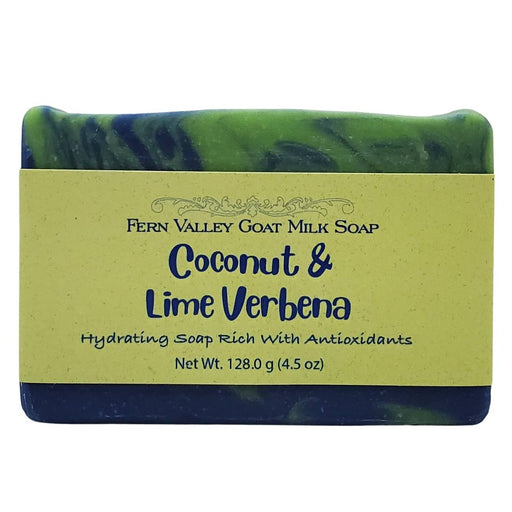 Fern Valley Soap Handmade Goat Milk Soap | Hydrating With Antioxidants | Tropical Coconut & Lime Verbena Scent Goat Milk Soap Dark Khaki