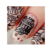 UberChic Beauty Better With Coffee Stamping Plate Rosy Brown
