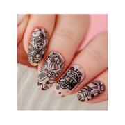UberChic Beauty Better With Coffee Stamping Plate Rosy Brown