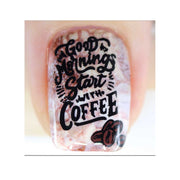 UberChic Beauty Better With Coffee Stamping Plate Light Gray