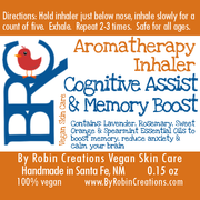 By Robin Creations Cognitive Assist Memory Care Aromatherapy Inhaler Aromatherapy White Smoke Plastic - without a keychain,Plastic - with a keychain,Bamboo (100% Plastic-Free & Zero Waste)