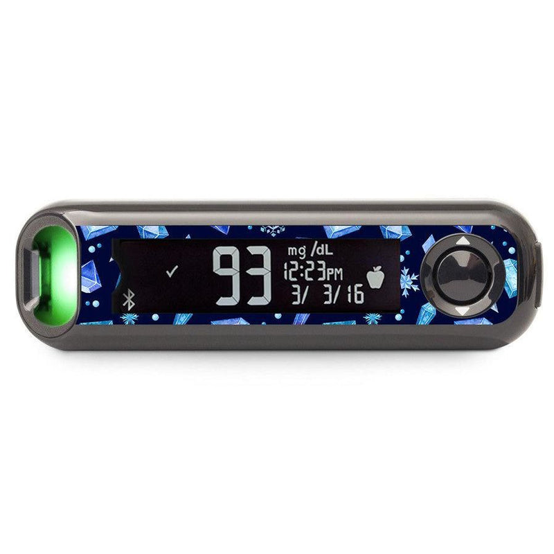 Peelz Cold Heart Bayer Contour© Next One Glucometer Peelz/Stickers Black