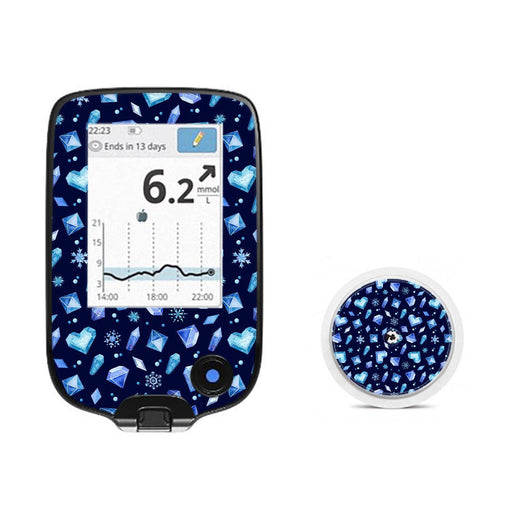 Peelz Cold Heart Freestyle Libre 2 Peelz/Stickers White Smoke Receiver + Sensor