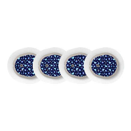 Peelz Cold Heart Sticker Designed for the DEXCOM G7 and Stelo Transmitter Peelz/Stickers White Smoke 4-pack (Set of 4 Stickers)