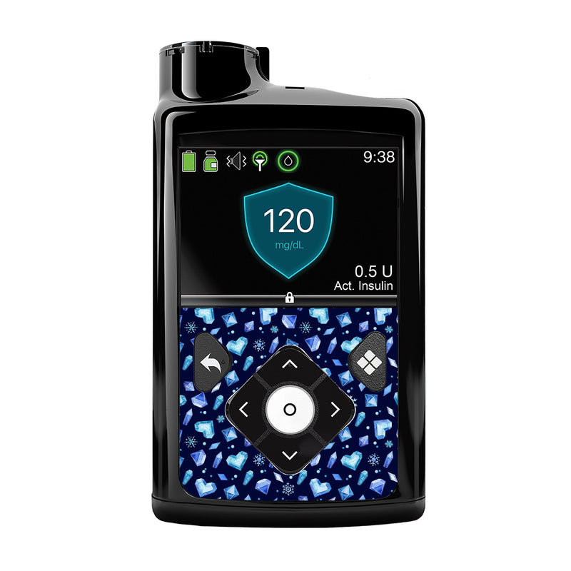 Peelz Cold Heart Sticker for Medtronic MiniMed 770G & 780G Peelz/Stickers Black Whole System Peelz (front back + clip)