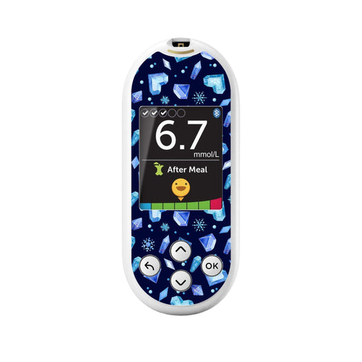 Peelz Cold Heart for OneTouch Verio Reflect Glucometer Peelz/Stickers White Smoke