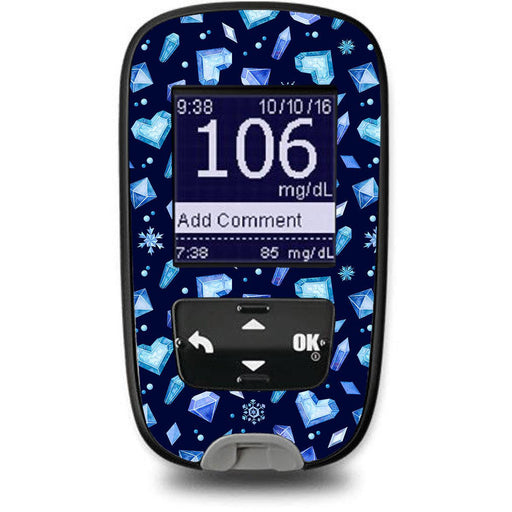 Peelz Cold Heart for the Accu-Chek Guide Glucometer Peelz/Stickers Black