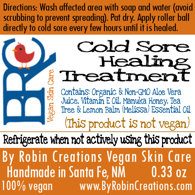 By Robin Creations Cold Sore Treatment Roll-on cold care White Smoke 1  Bottle,3 Bottles