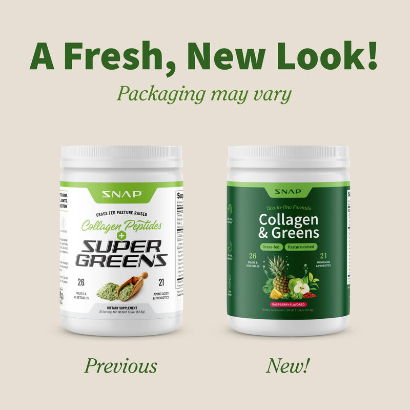 Snap Supplements Collagen & Greens Light Gray