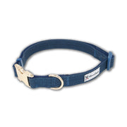 Warren London Fabric Dog Collar - Blue Leashes, Collars & Accessories White Smoke Small (10"-14"),Medium (13"-19"),Large (16"-26")