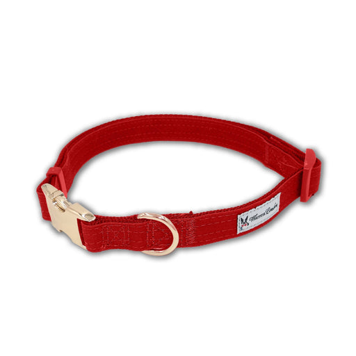 Warren London Fabric Dog Collar - Red Leashes, Collars & Accessories White Smoke Small (10"-14"),Medium (13"-19"),Large (16"-26")