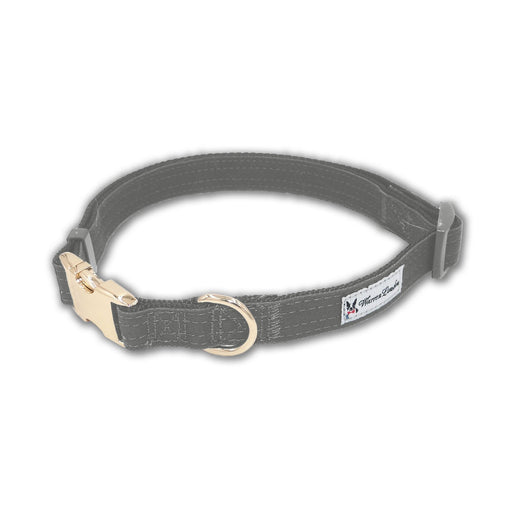 Warren London Fabric Dog Collar - Grey Leashes, Collars & Accessories White Smoke Small (10"-14"),Medium (13"-19"),Large (16"-26")