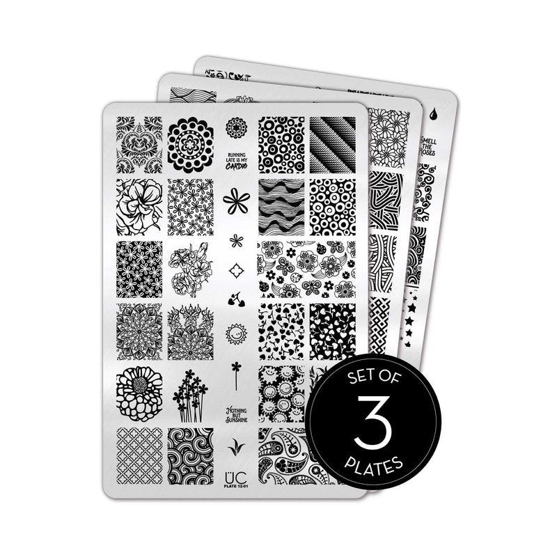UberChic Beauty Collection 12 Stamping Plate Light Gray