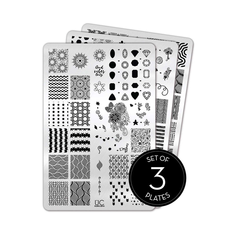 UberChic Beauty Collection 22 Stamping Plate Black