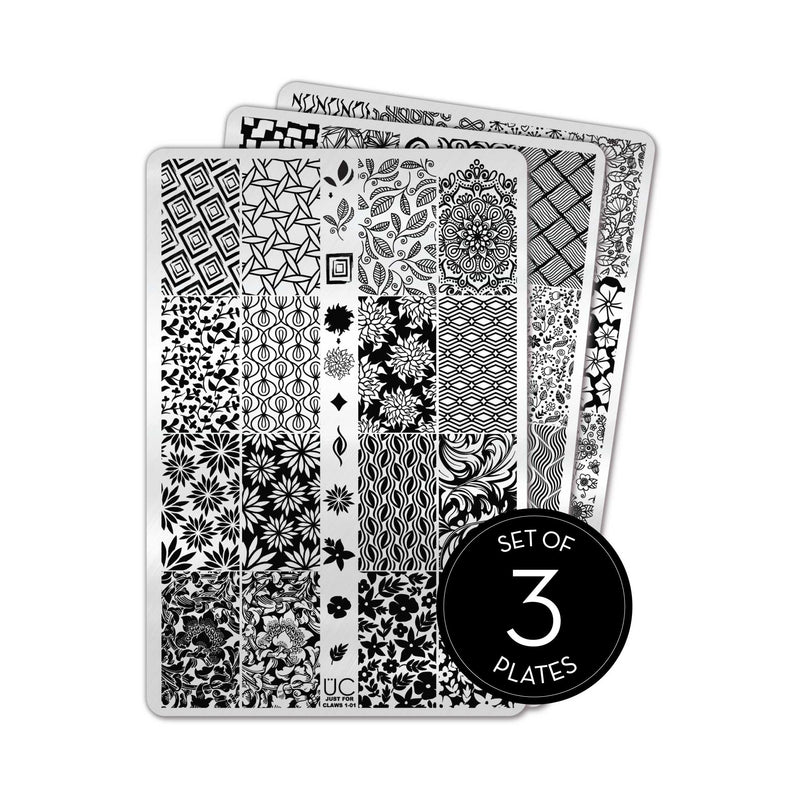 UberChic Beauty Just for CLAWS Collection-01 Stamping Plate Black