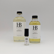Hyssop Beauty Apothecary L.L.C. Organic Castor Oil Body Oil Gray 8 oz glass bottle with aluminum cap,4 oz glass bottle with aluminum cap,5ml glass bottle with applicator brush