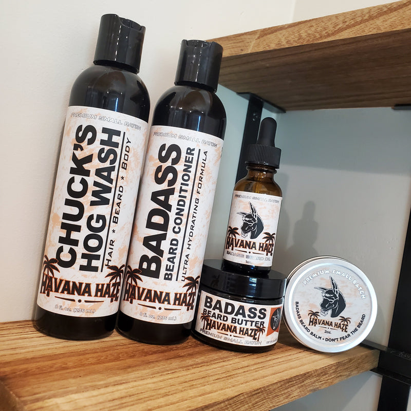 Badass Beard Care Chuck's Hog Wash - Havana Haze HOG WASH Gray