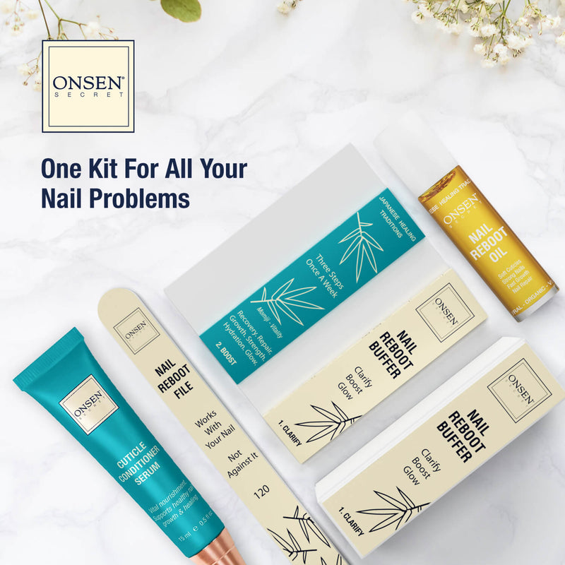 Onsen Secret Complete Nail Reboot Kit Nail Kit Lavender Nail Reboot Kit