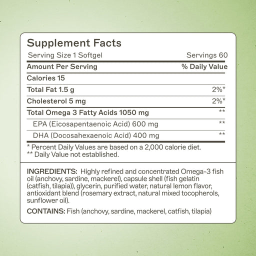 AMMD Complete Omega-3 Softgels Supplement White Smoke