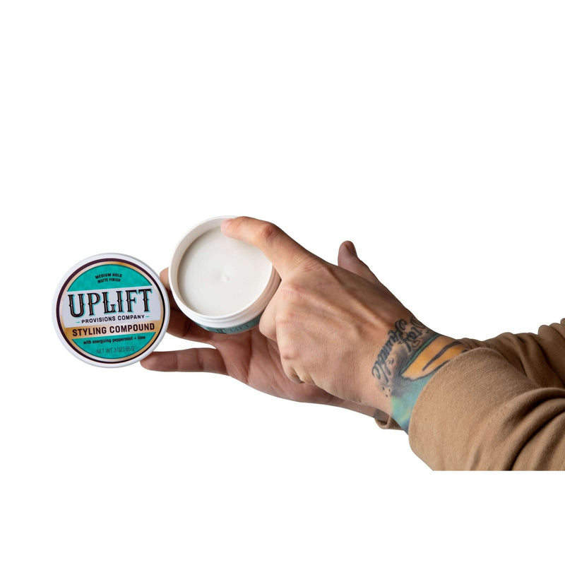 Uplift Provisions Company Styling Compound 3 oz Clay Pomade Rosy Brown 1 puck / 3.0 oz,2 pucks / 3.0 oz,3 pucks / 3.0 oz