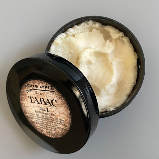 Long Rifle Soap Co. Long Rifle Soap Co. Tabac No.1 Shaving Collection Shaving Set Dark Gray Container Pour Shaving Soap 3 oz,Shaving Soap Puck 3 oz,Shave Tonic 3.4 oz