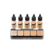 Graftobian Make-Up Company GlamAire Airbrush & HD Crème Sampler Packs Tan Warm #2 Sampler Pack,Neutral #3 Sampler Pack,Cool #1 Sampler Pack,Corrector Sampler Pack