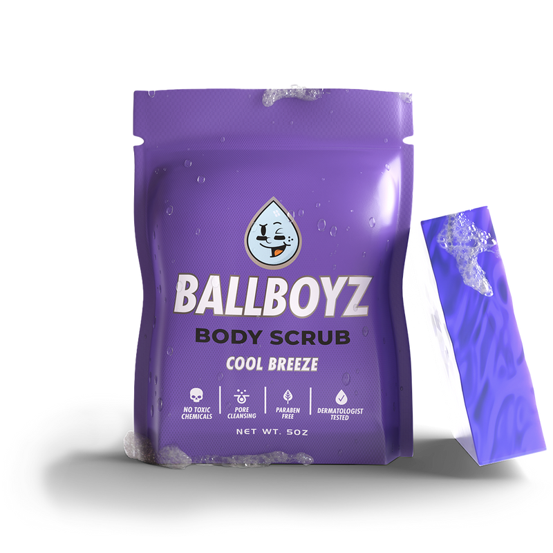 BALLBOYZ Cool Breeze Body Scrub (Severe Acne) Black