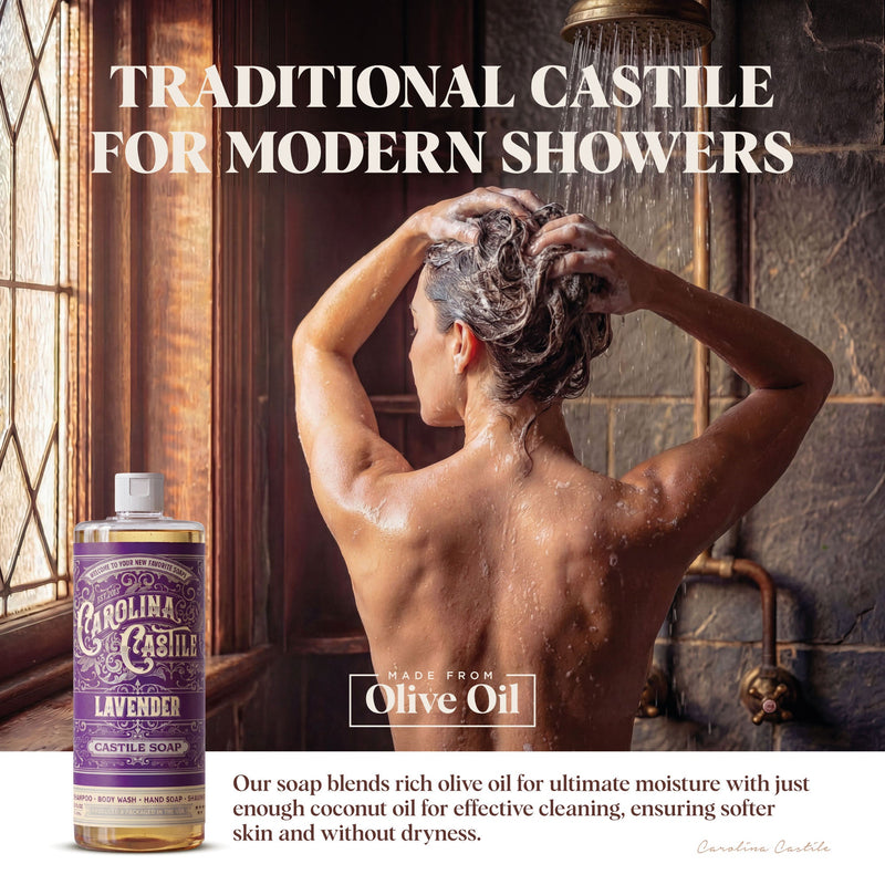 Carolina Castile Soap Lavender Castile Soap White Smoke 32 oz,1 Gallon