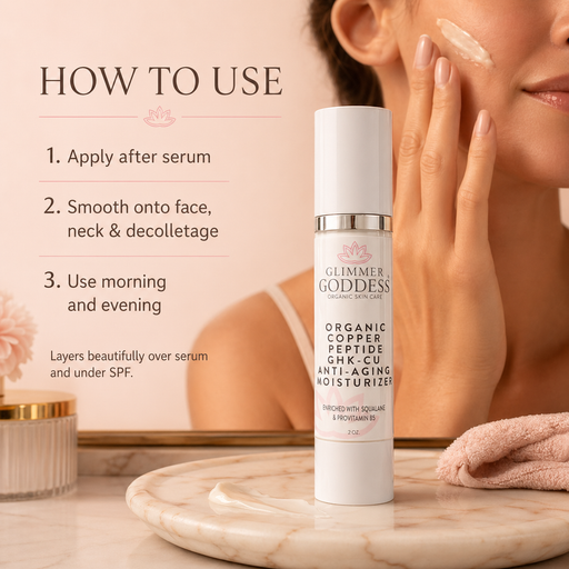 Glimmer Goddess® Organic Skin Care Organic Copper Peptide Moisturizer – Firming & Smoothing Moisturizers Bisque