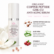 Glimmer Goddess® Organic Skin Care Organic Copper Peptide Serum – Firming & Smoothing Serums White Smoke Lightly scented with essential oils,Unscented
