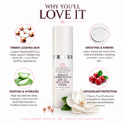 Glimmer Goddess® Organic Skin Care Organic Copper Peptide Serum – Firming & Smoothing Serums White Smoke Lightly scented with essential oils,Unscented