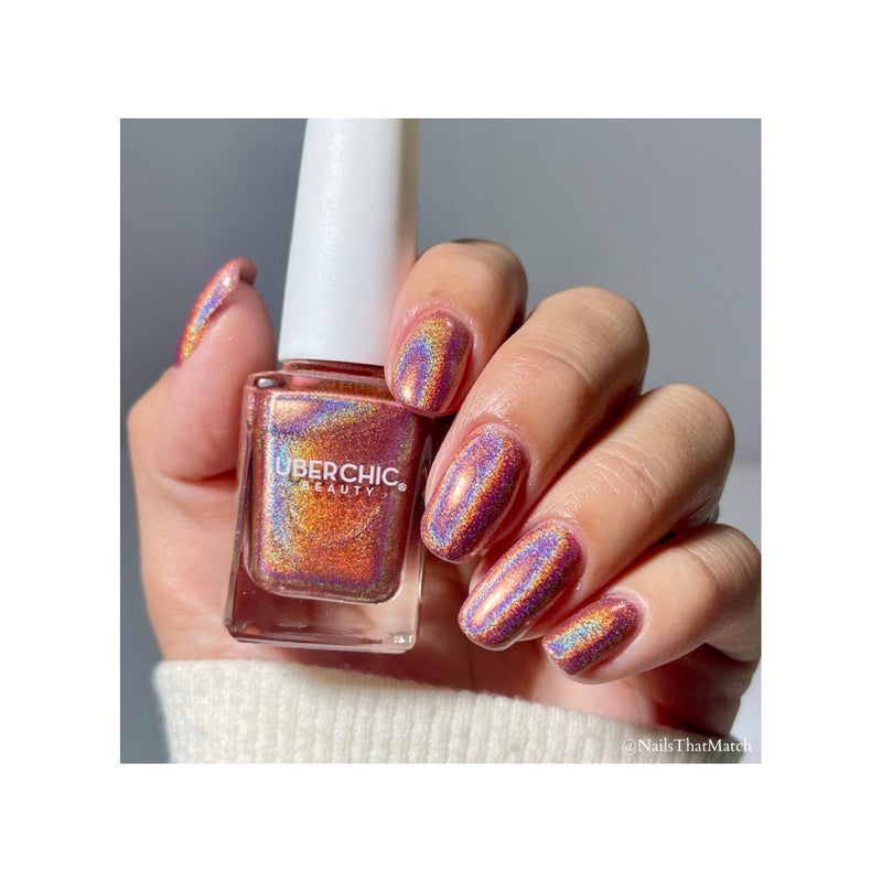 UberChic Beauty Rose Gold - Holographic Polish Regular Polish Dark Gray