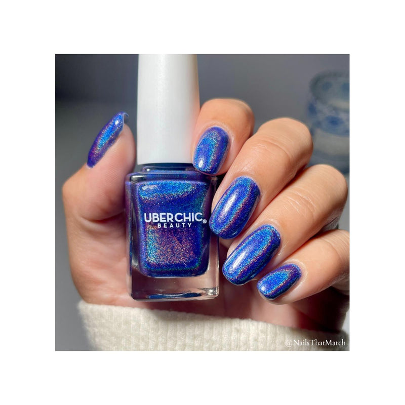 UberChic Beauty All Holo's Eve - Holographic Polish Regular Polish Dark Slate Gray