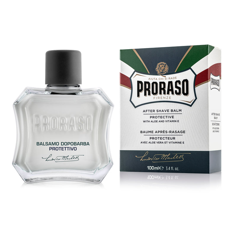 Proraso Proraso Protective And Moisturizing Aftershave Balm Aloe And Vitamin E 3.4 Oz Aftershave Balm White Smoke
