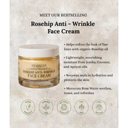 MION Artisan Soap Co. Rosehip Anti-Wrinkle Face Cream | Light Texture | Rich in Vitamins A & C face cream Light Gray